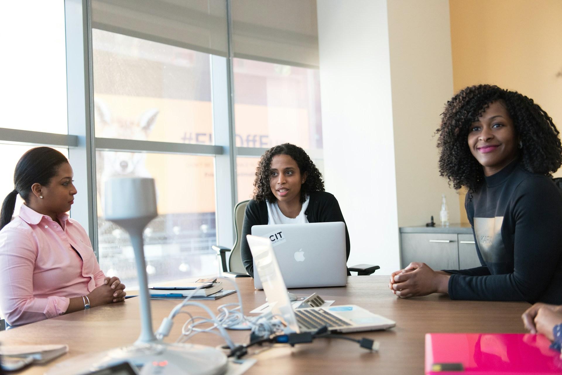 Client team in a working session